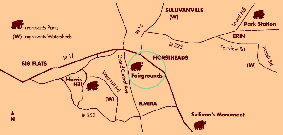 Map to the fairgrounds